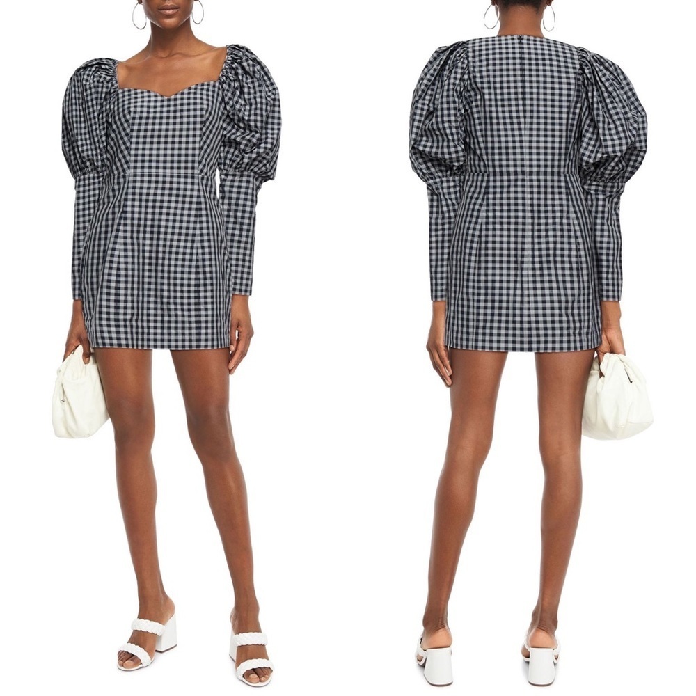 ROTATE BIRGER CHRISTENSEN Gingham shell mini dress - Picture 2 of 16